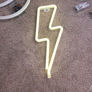 Lightning bolt neon light